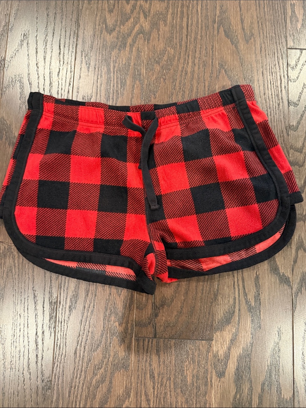 Aeropostale Red and Black Buffalo Plaid Athletic Lounge Shorts